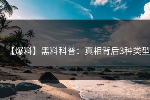 【爆料】黑料科普：真相背后3种类型