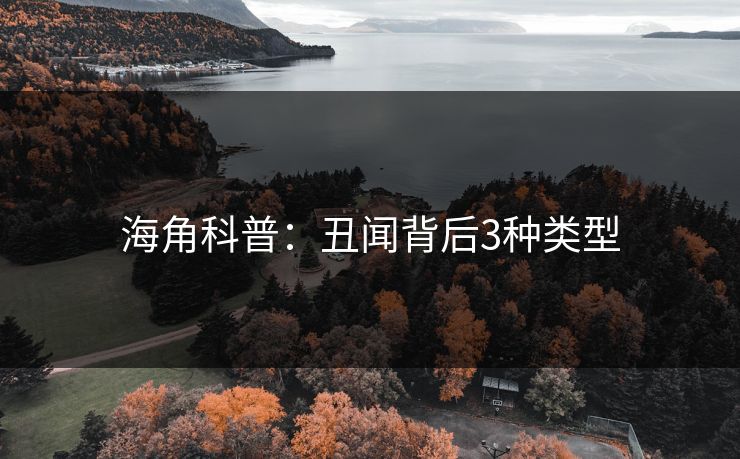 海角科普:丑闻背后3种类型 海角科普:丑闻背后3种类型
