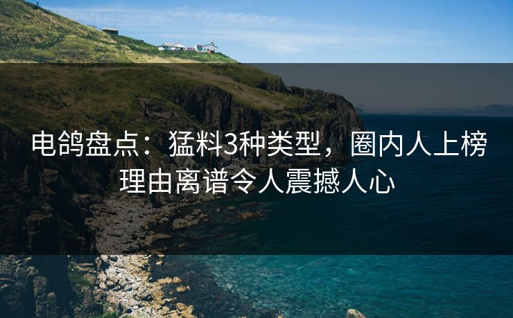 电鸽盘点:猛料3种类型,圈内人上榜理由离谱令人震撼人心 电鸽盘点:猛料3种类型,圈内人上榜理由离谱令人震撼人心